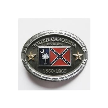 SOUTH CAROLINA REBEL flaga USA stany klamra (id: 2009)